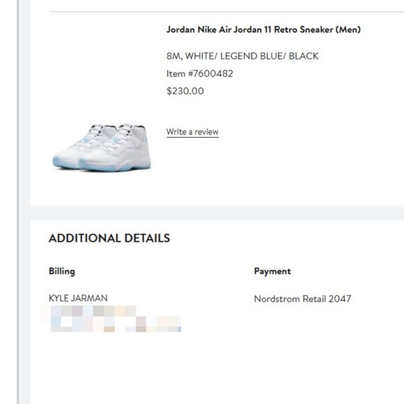 Air Jordan 11 Retro Legend Blue (2024) - Picture 6 of 6